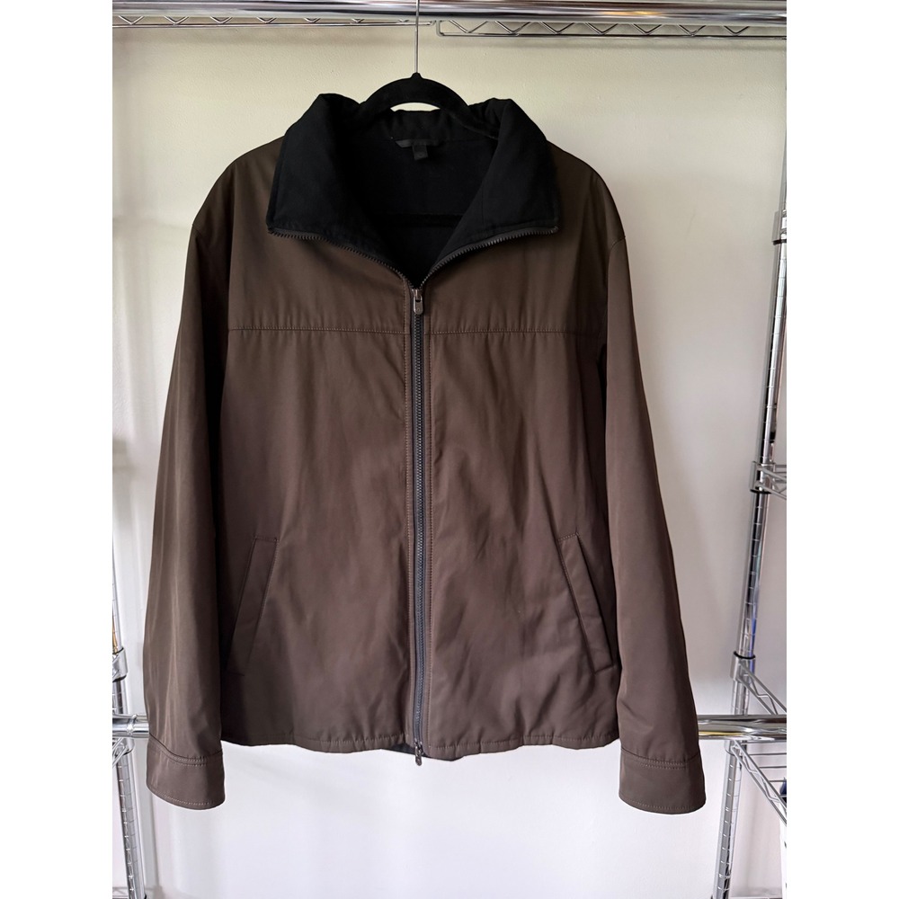 Armani Collezioni Mens Brown Full Zip Jacket w/ Hooded HC4424A Size 44